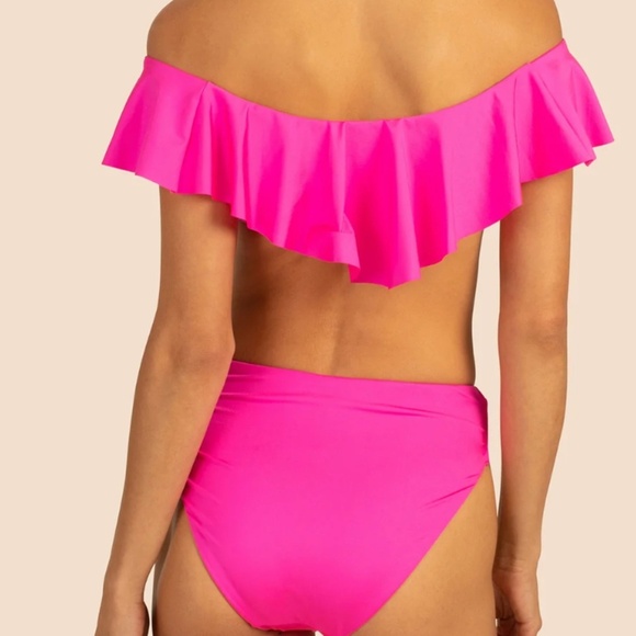 Trina Turk Monaco Solids off the Shoulder Bandeau Set - Picture 2 of 6